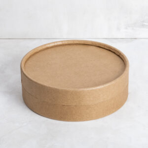 Caja Circular Tapa y Base 22 x 6 cm alto  Kraft – 10 U